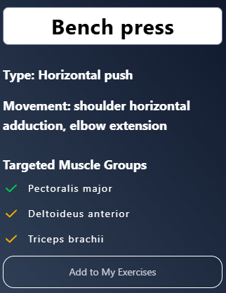 Create exercise template