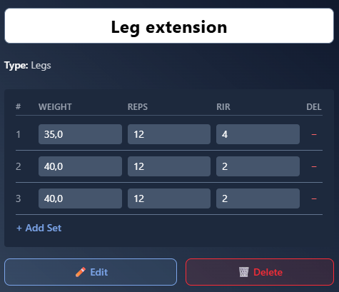 Exercise variables
